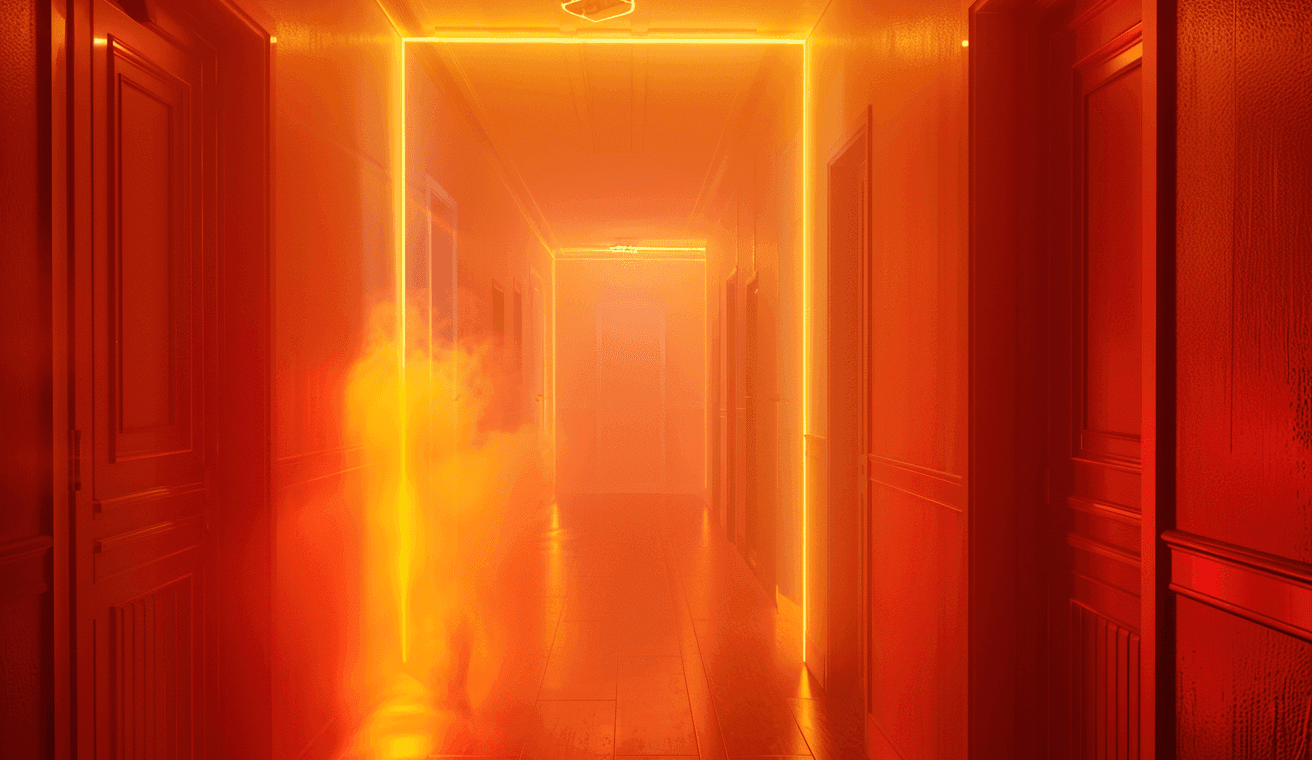 Incendiu sau fum detectat